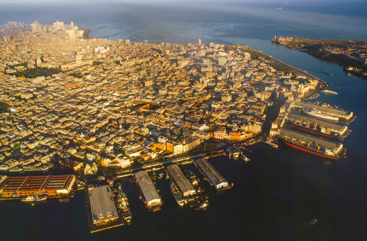 Aerial View of Old Havana, Havana Harbor, the Canal del Puerto, the Bahia de la Habana by James L Stanfield