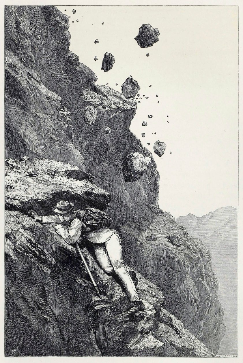 A Cannonade on the Matterhorn, from Scrambles amongst the Alps in the years 1860 - 69, pub. 1871 by James Mahoney