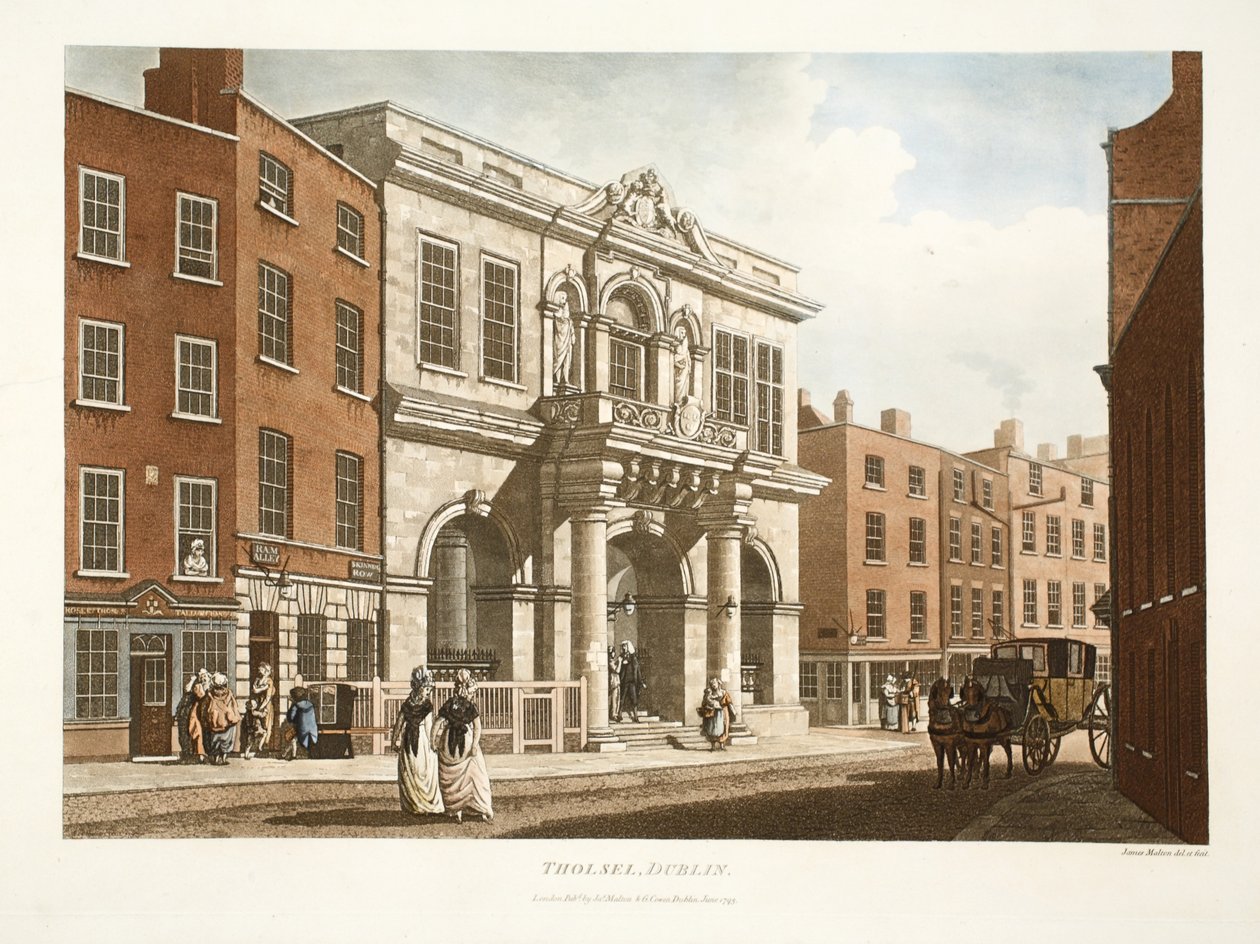 Tholsel, Dublin, 1798 by James Malton