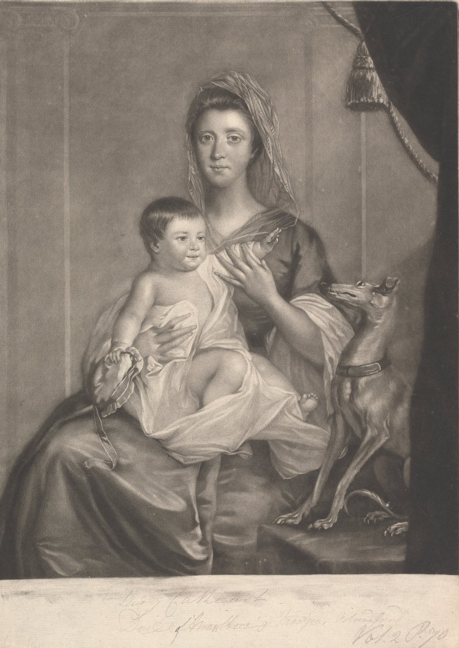 Lady Jane Cathcart (née Hamilton), and Her Son by James McArdell