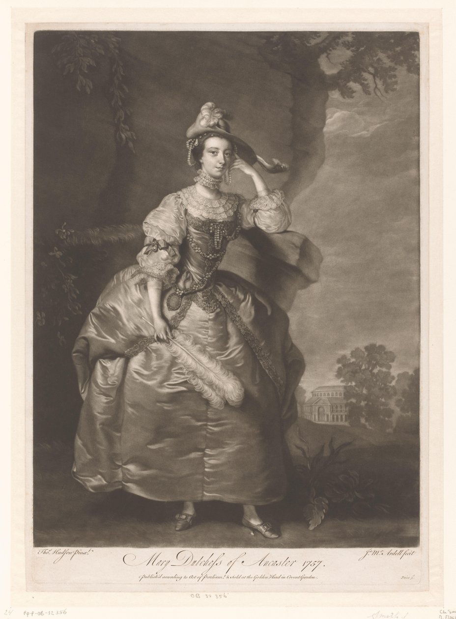 Portrait of Mary Bertie by James McArdell