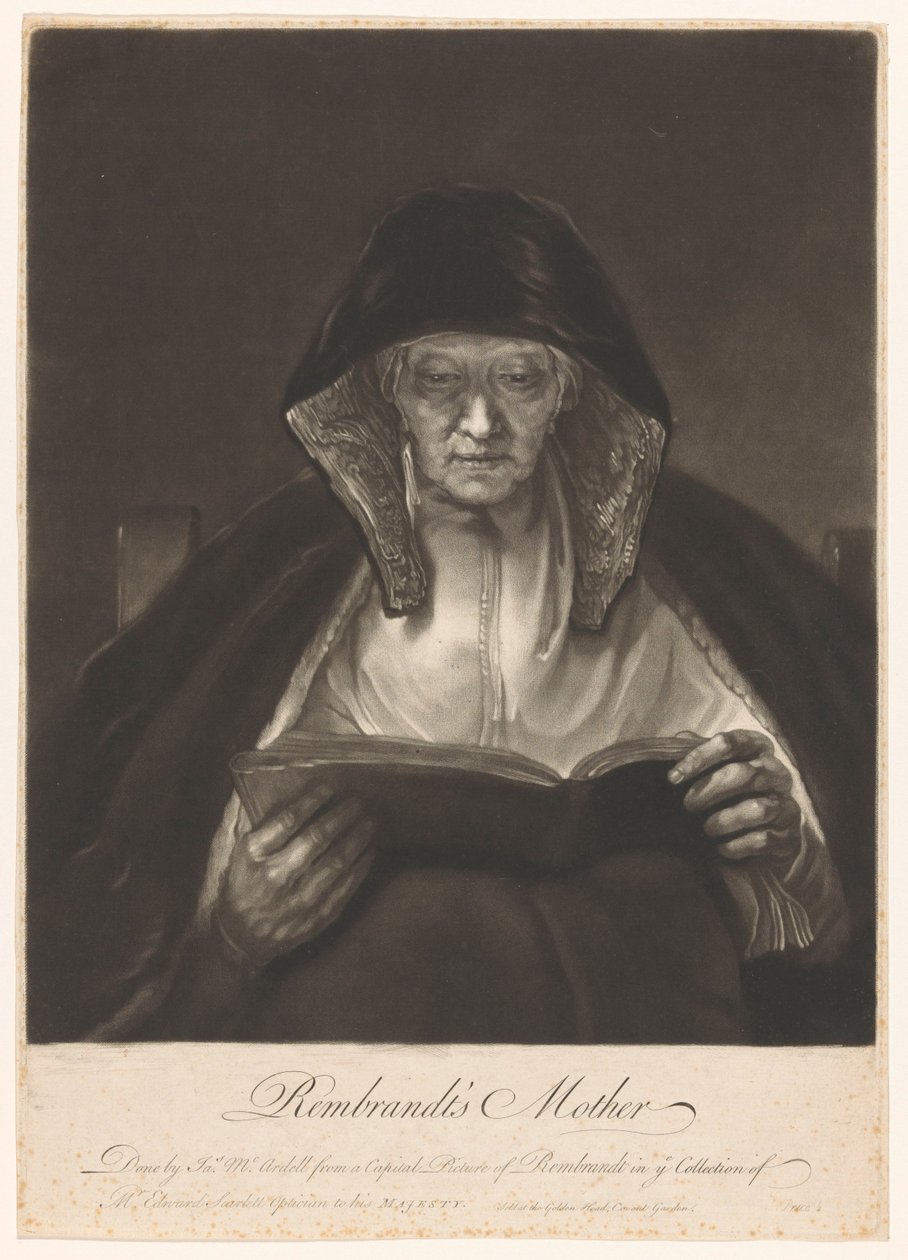 Portrait of an Old Woman Reading (Rembrandt