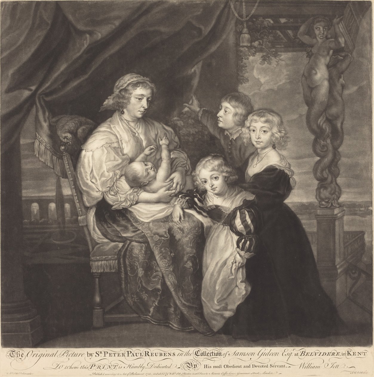 The Gerbier Family by James McArdell after Sir Peter Paul Rubens