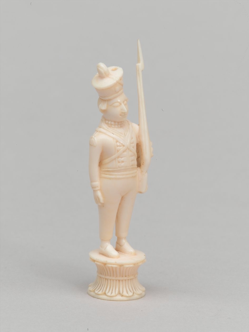White pawn, chess piece, India, 1820 circa by James McLachlan Nairn
