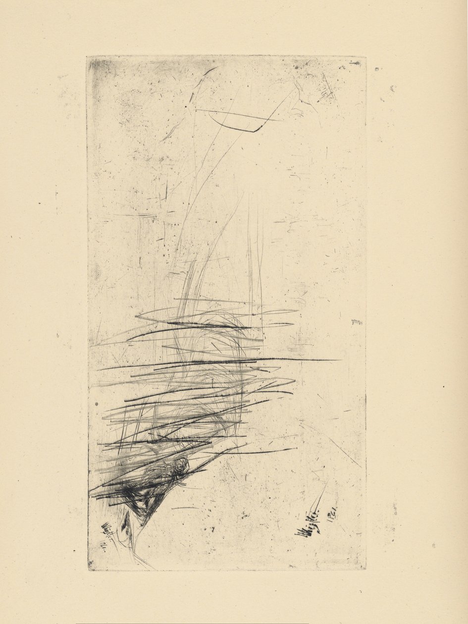 Impressions from Cancelled Plates by Whistler - Young Woman Lying on Couch by James Abbott McNeill Whistler