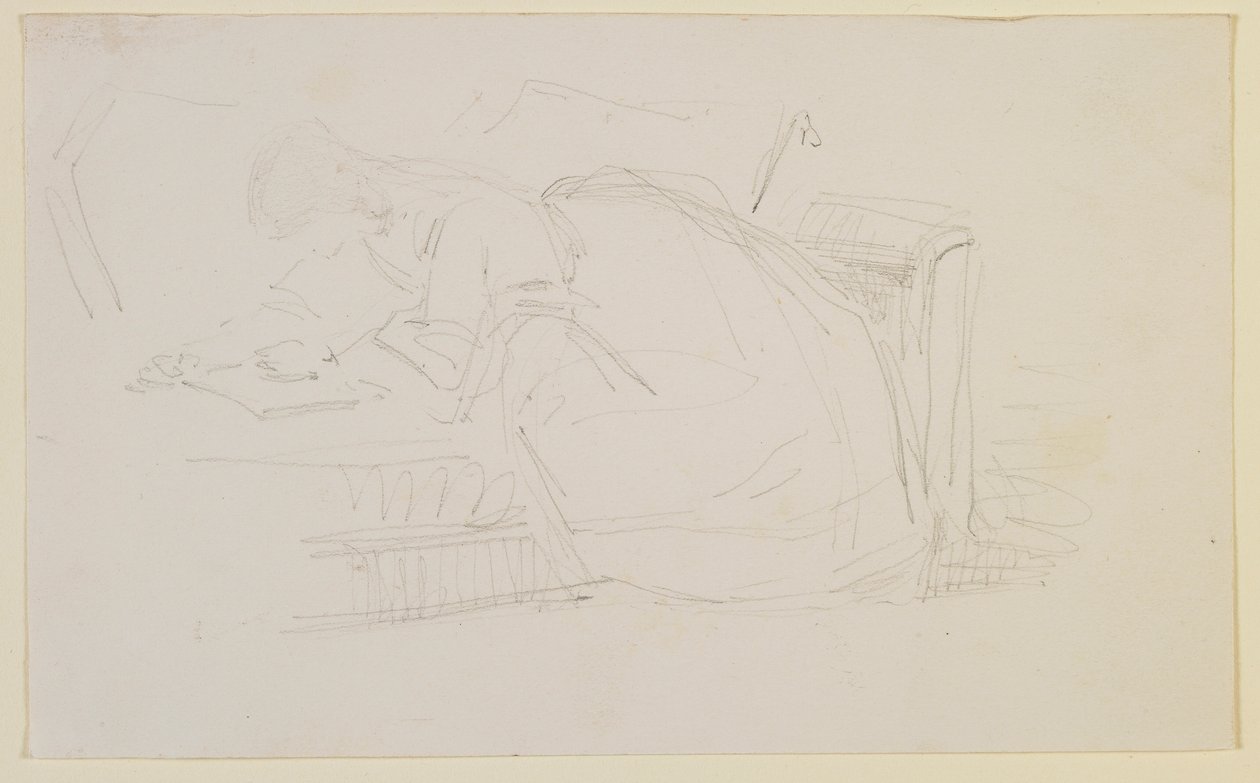 A Girl Reclining on a Couch, Reading by James Abbott McNeill Whistler