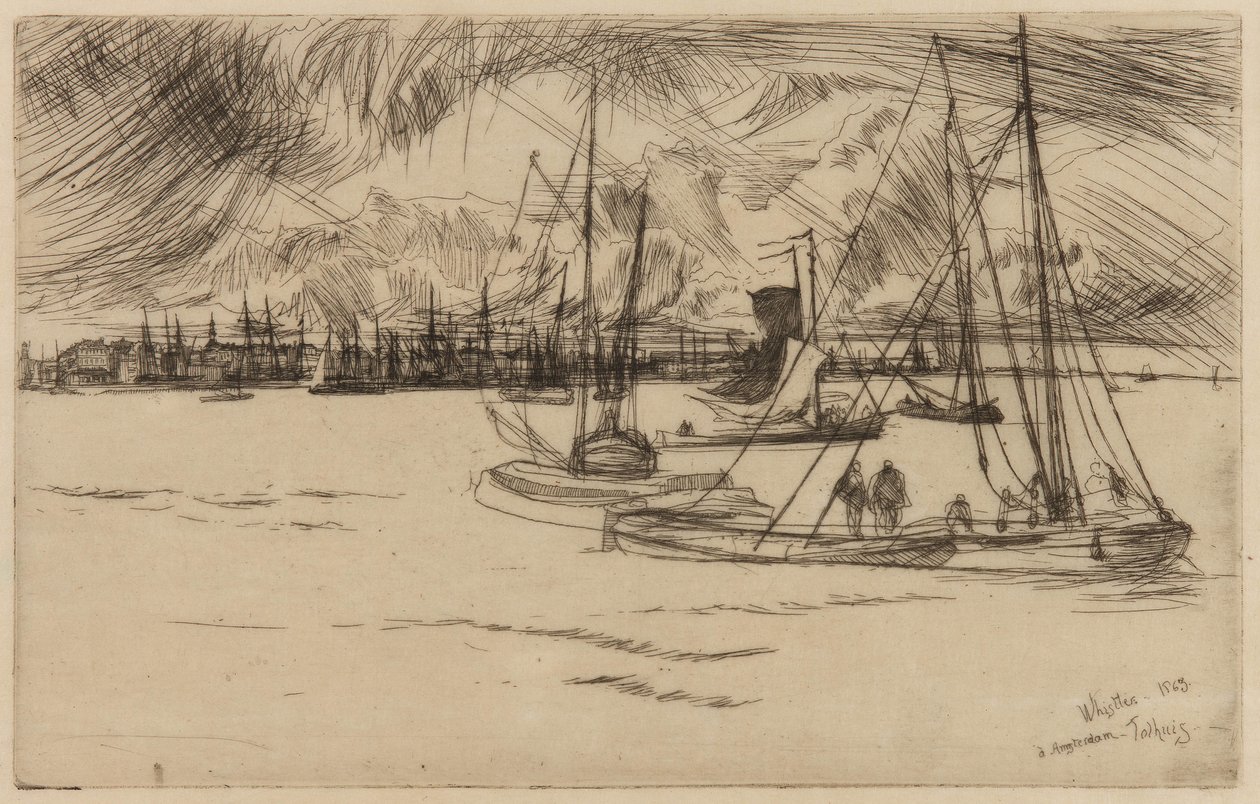 Amsterdam, from the Tolhuis by James Abbott McNeill Whistler