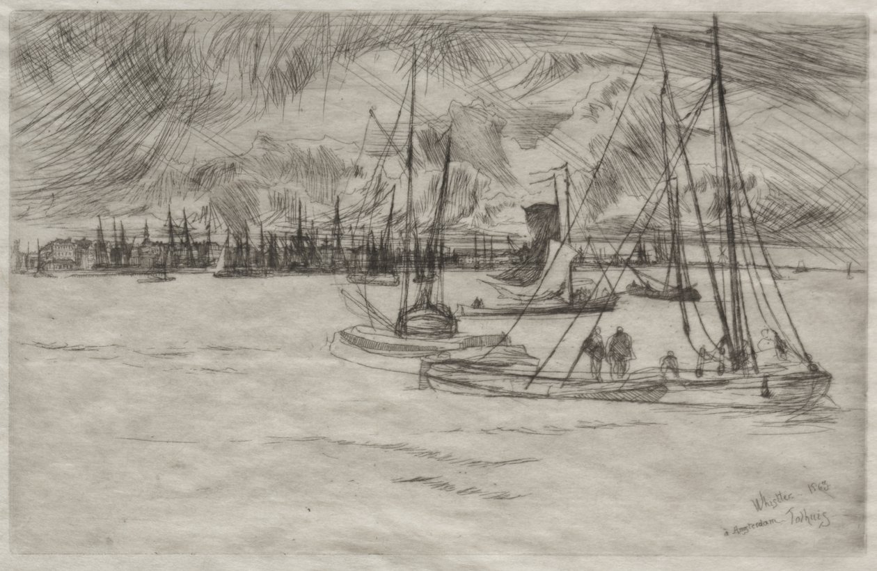 Amsterdam from the Tolhuis by James McNeill Whistler