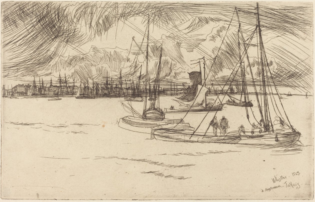 Amsterdam from the Tolhuis by James McNeill Whistler