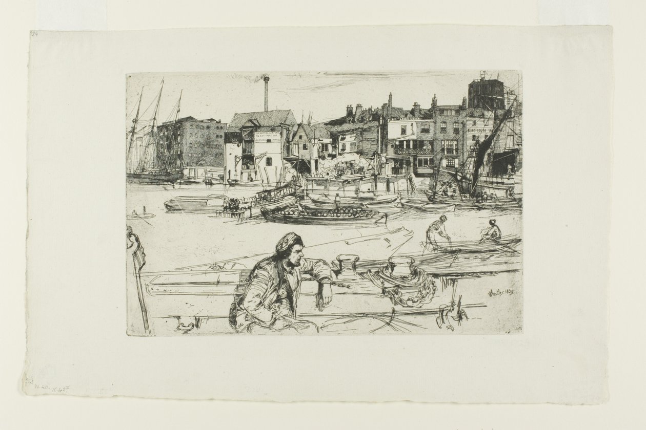 Black Lion Wharf, from A Series of Sixteen Etchings of Scenes on the Thames by James Abbott McNeill Whistler