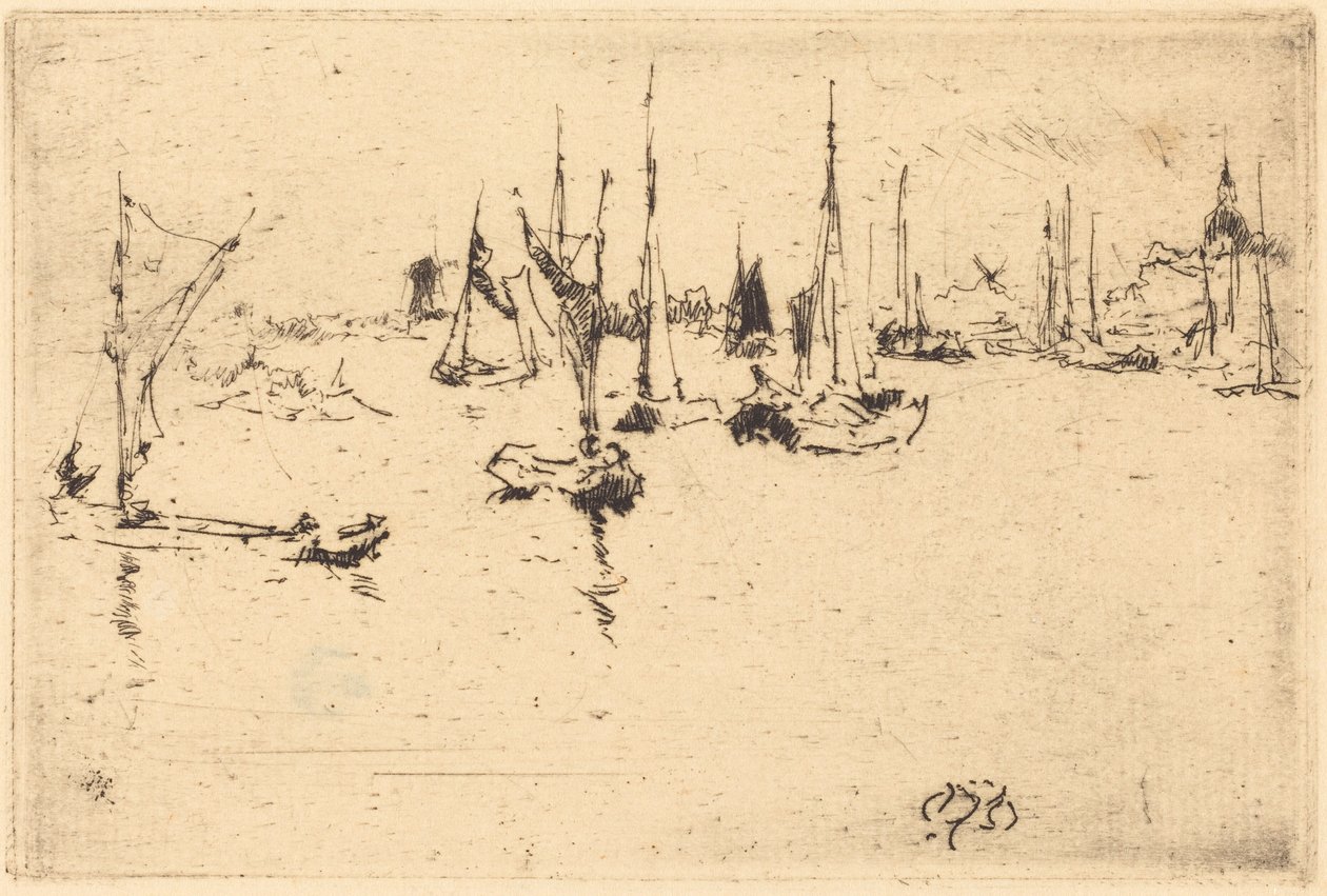 Boats, Dordrecht by James McNeill Whistler
