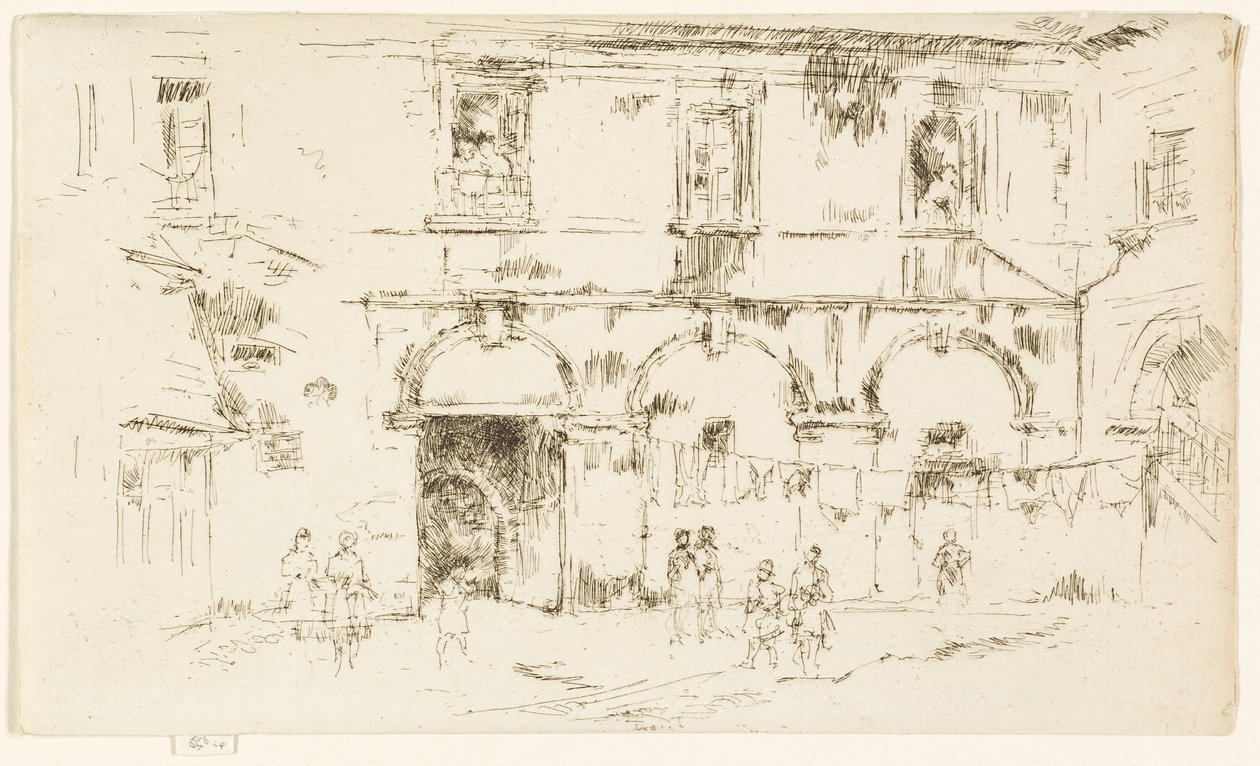 Court of the Monastery of St Augustine, Bourges by James Abbott McNeill Whistler