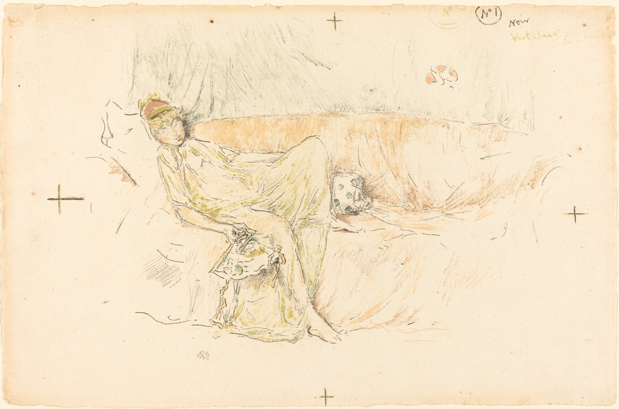 Draped Figure, Reclining by James Abbott McNeill Whistler