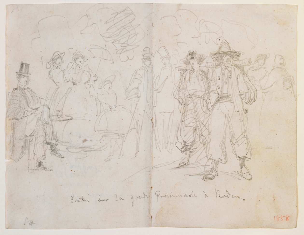 Entrance on the Grand Promenade at Baden by James Abbott McNeill Whistler