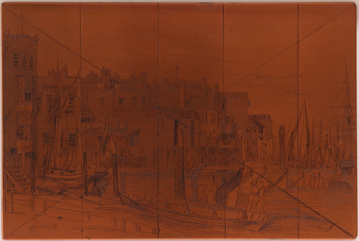 Etching Plate: Thames Police by James Abbott McNeill Whistler