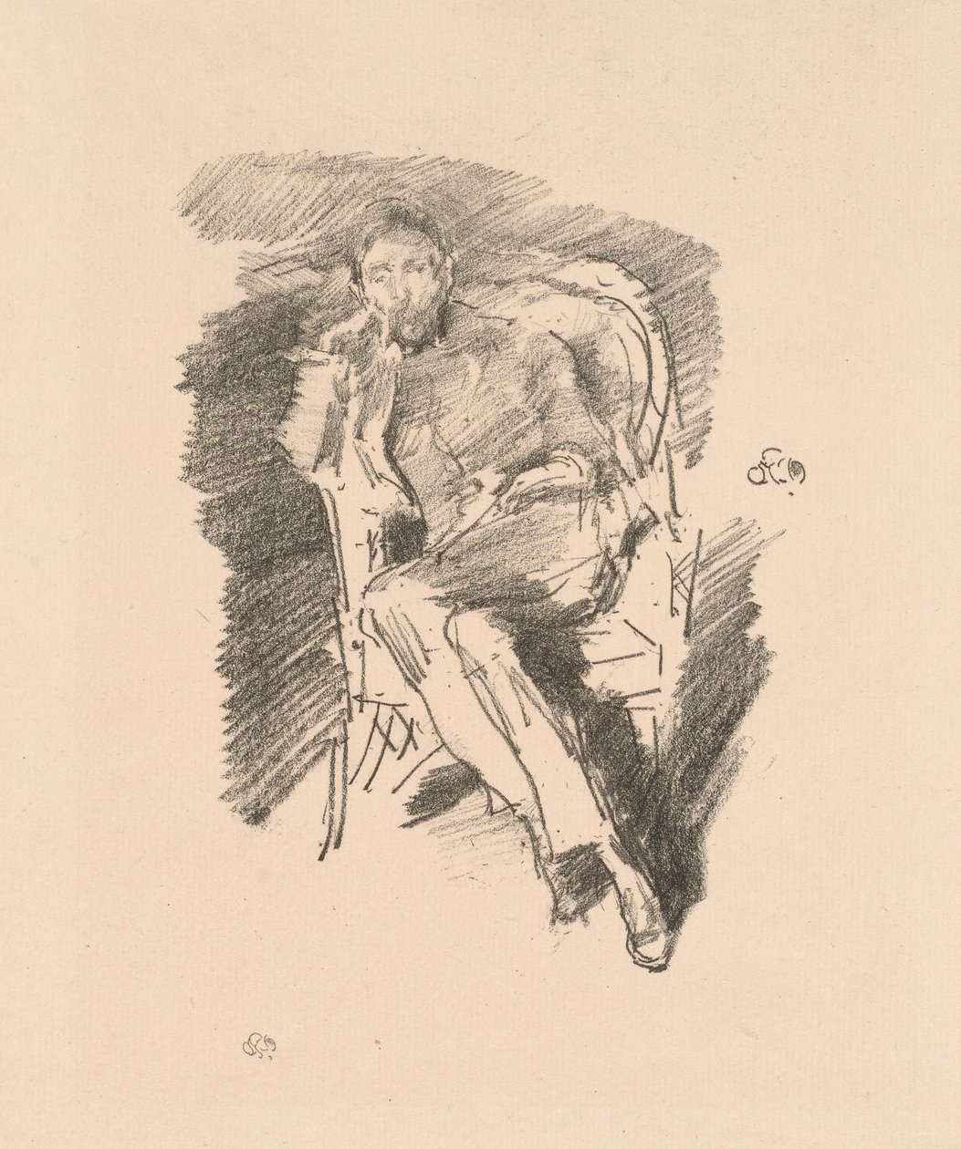 Firelight: Joseph Pennell, No. 2 by James McNeill Whistler