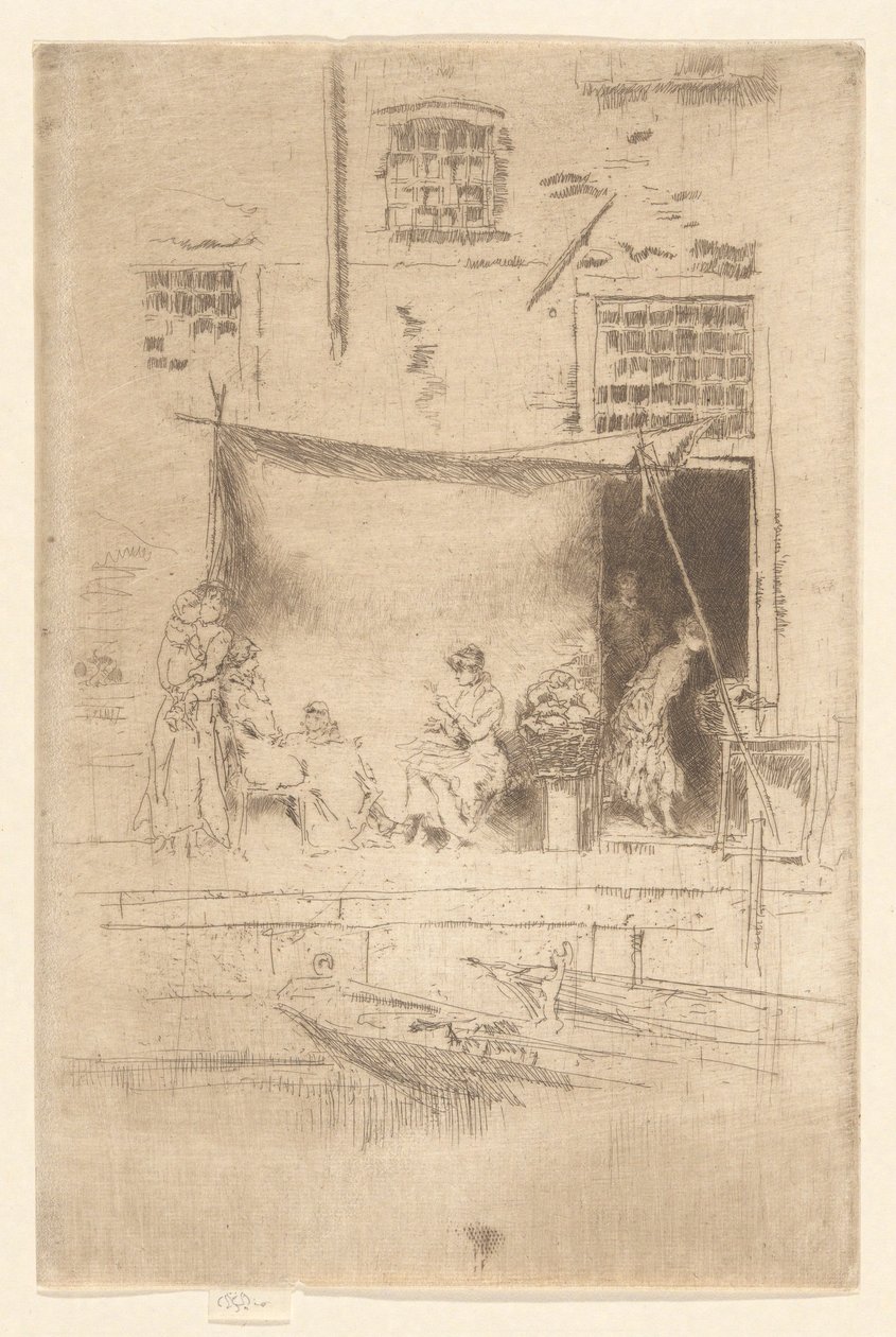 Fruit Stall, from the Second Venice Set (A Set of Twenty-six Etchings) by James Abbott McNeill Whistler