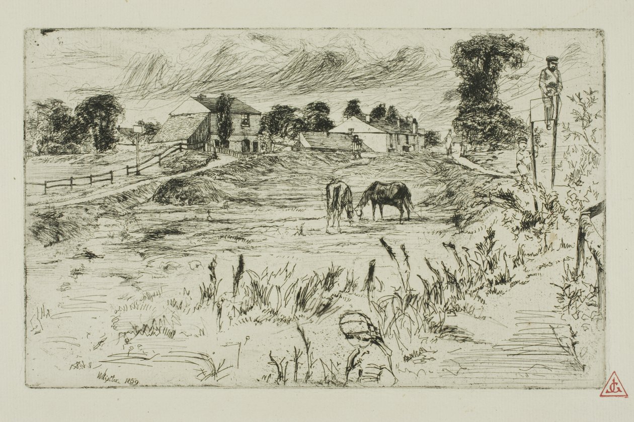 Landscape with Horses by James Abbott McNeill Whistler