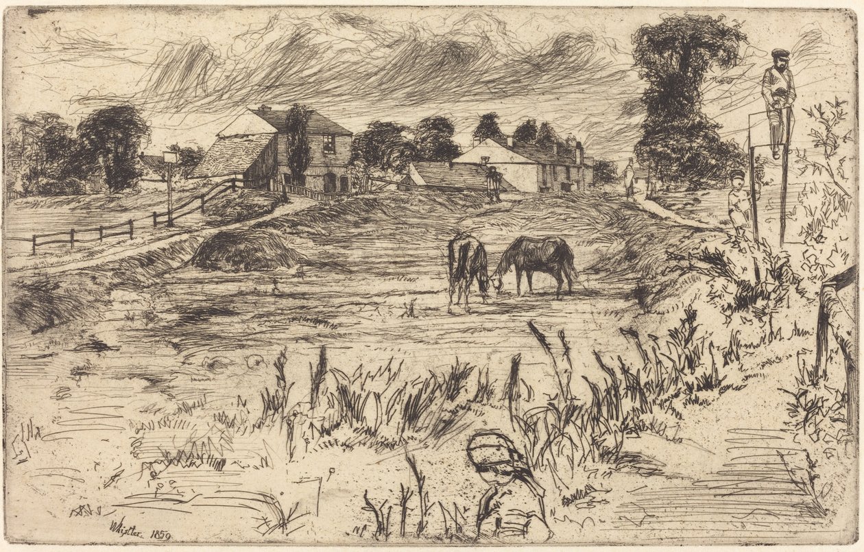 Landscape with the Horse by James Abbott McNeill Whistler