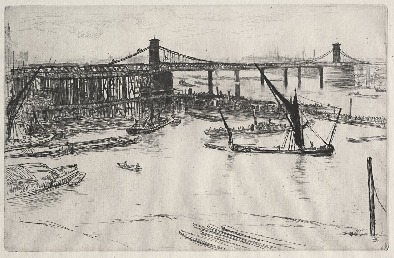 Old Hungerford Bridge by James McNeill Whistler
