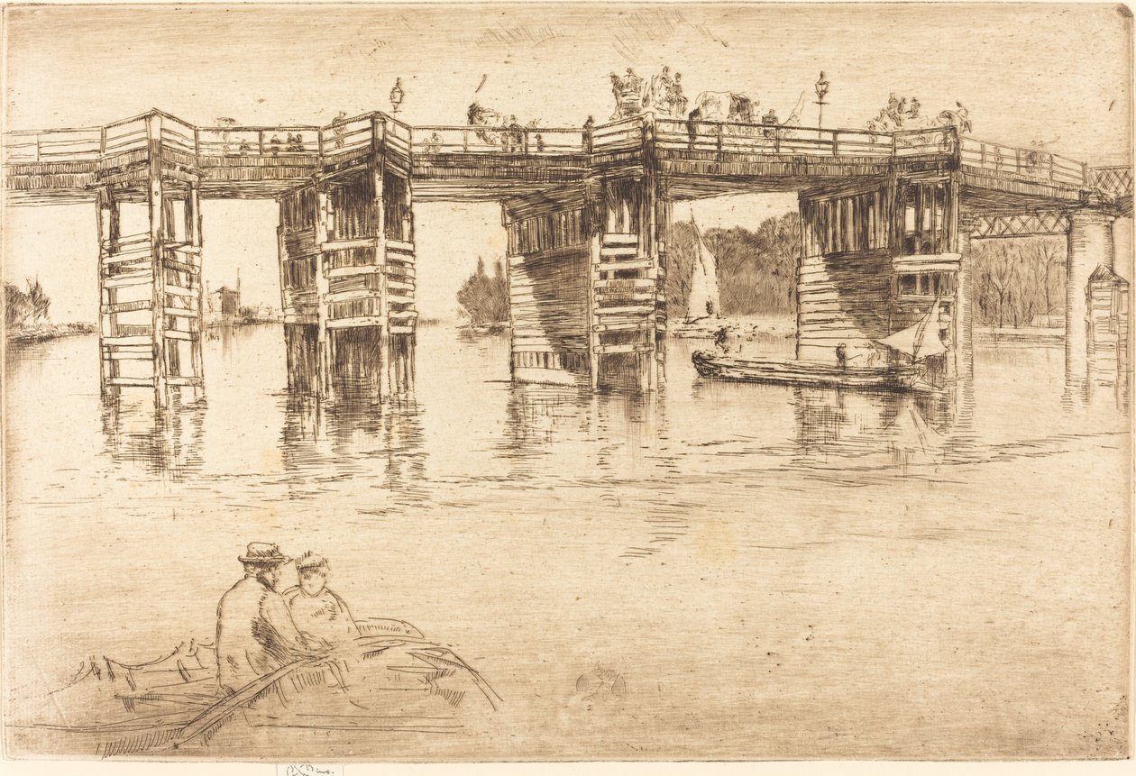 Old Putney Bridge by James Abbott McNeill Whistler