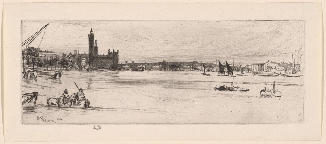 Old Westminster Bridge by James Abbott McNeill Whistler