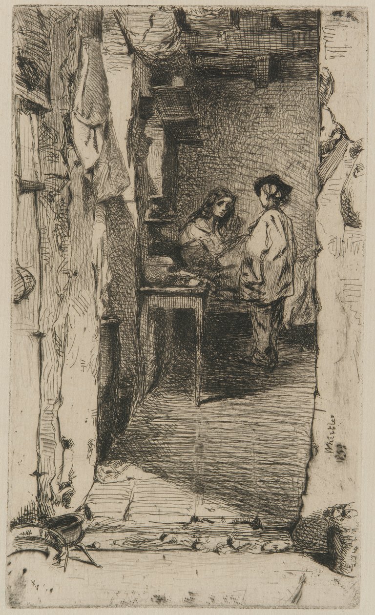 Rag Pickers, Quartier Mouffetard, Paris by James Abbott McNeill Whistler