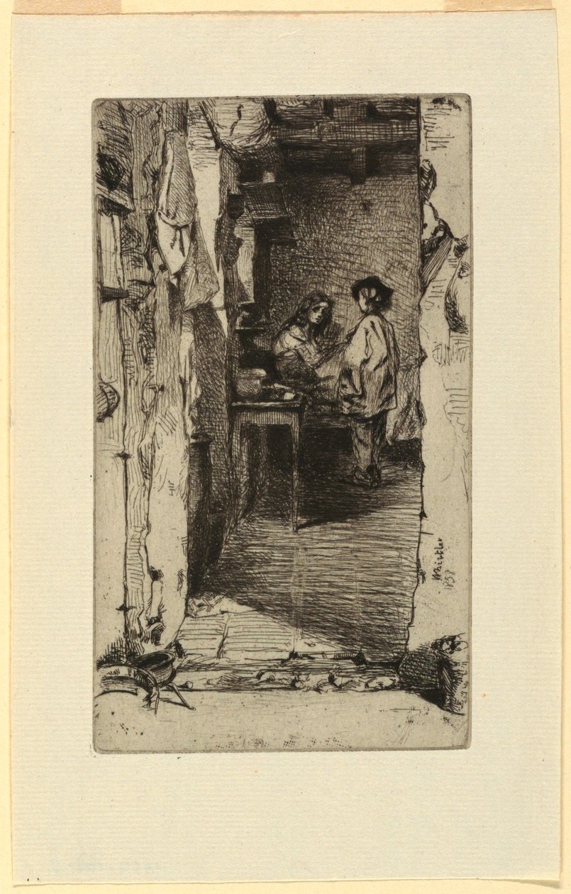 Rag Pickers, Quartier Mouffetard, Paris by James Abbott McNeill Whistler