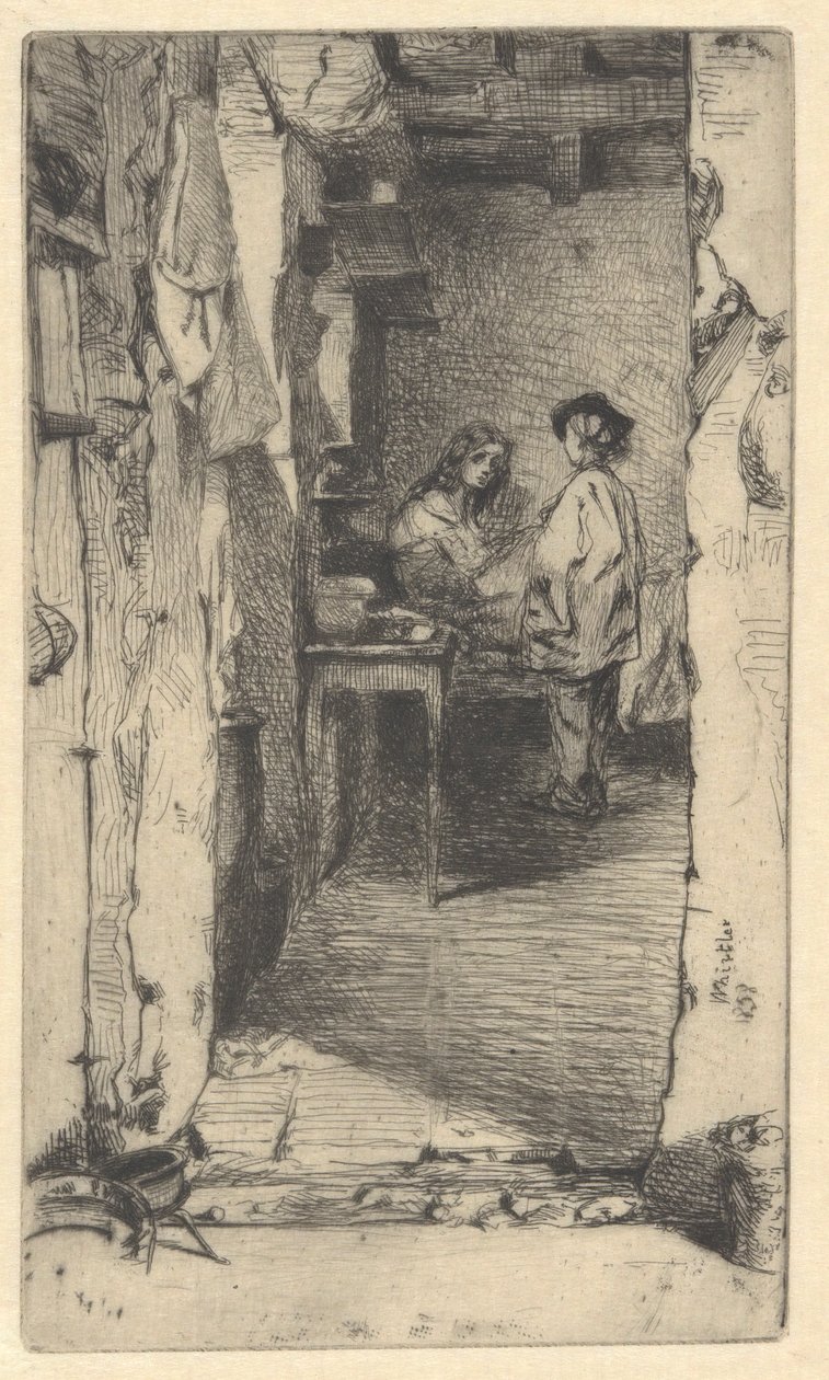 Rag Pickers, Quartier Mouffetard, Paris by James Abbott McNeill Whistler
