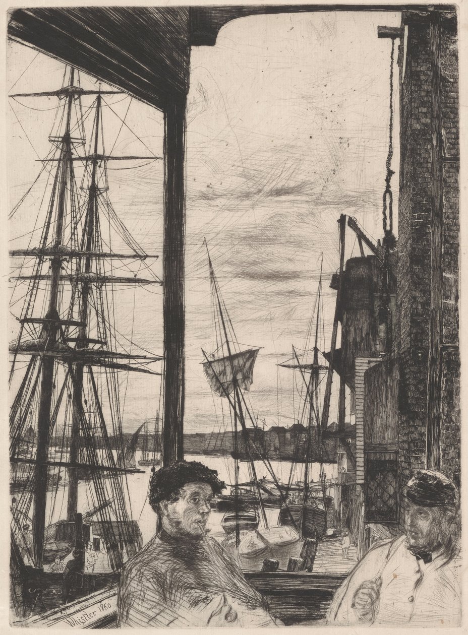 Rotherhithe K. 66 III from "The Thames Set" by James McNeill Whistler