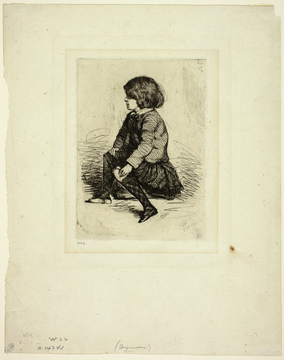 Seymour Haden, Jr, Seated by James Abbott McNeill Whistler