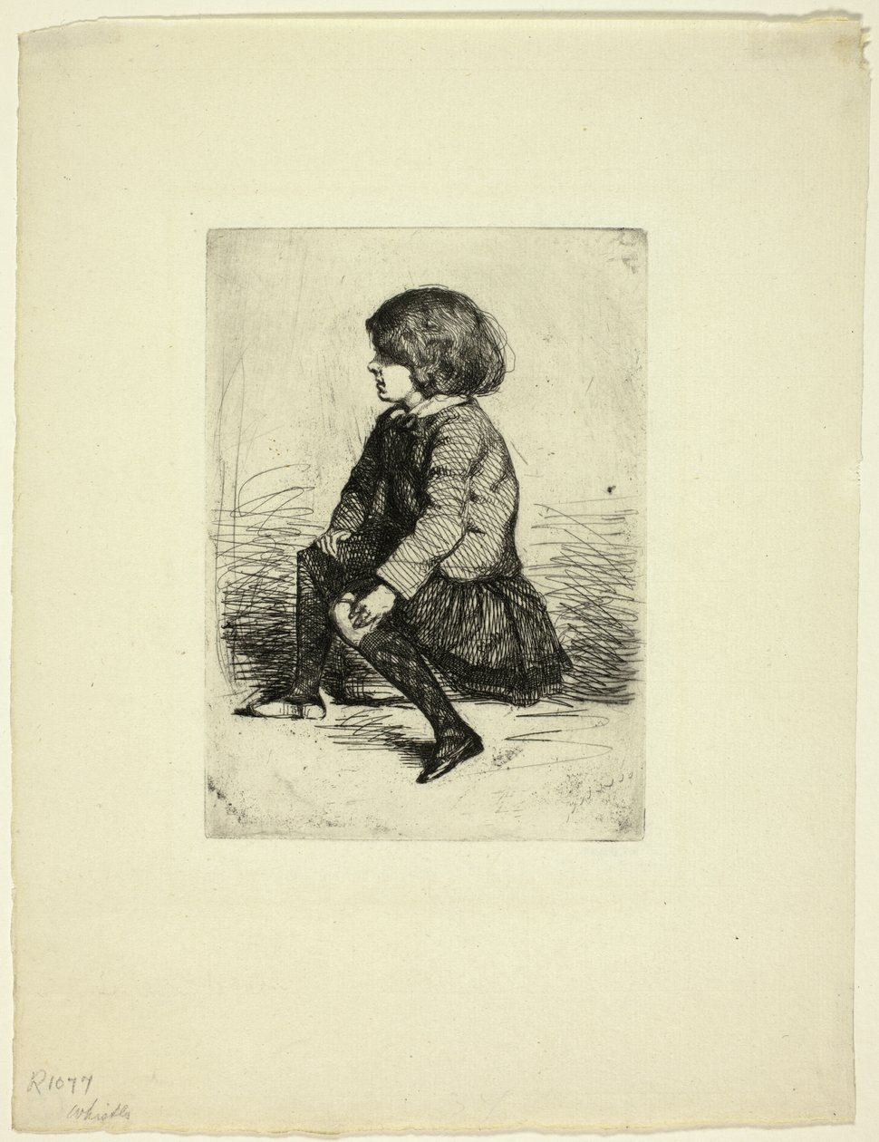Seymour Haden, Jr, Seated by James Abbott McNeill Whistler