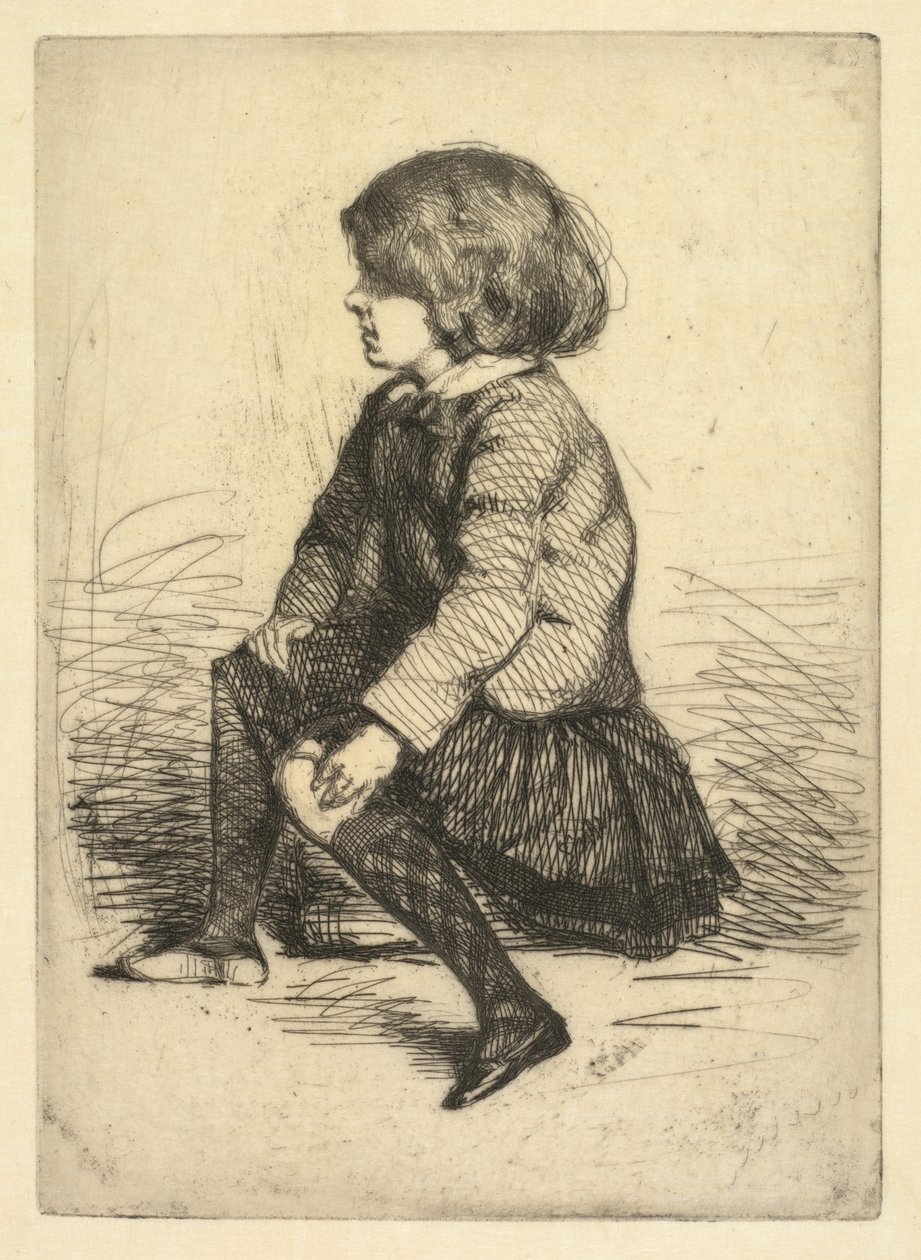 Seymour Haden Jr., Seated by James McNeill Whistler
