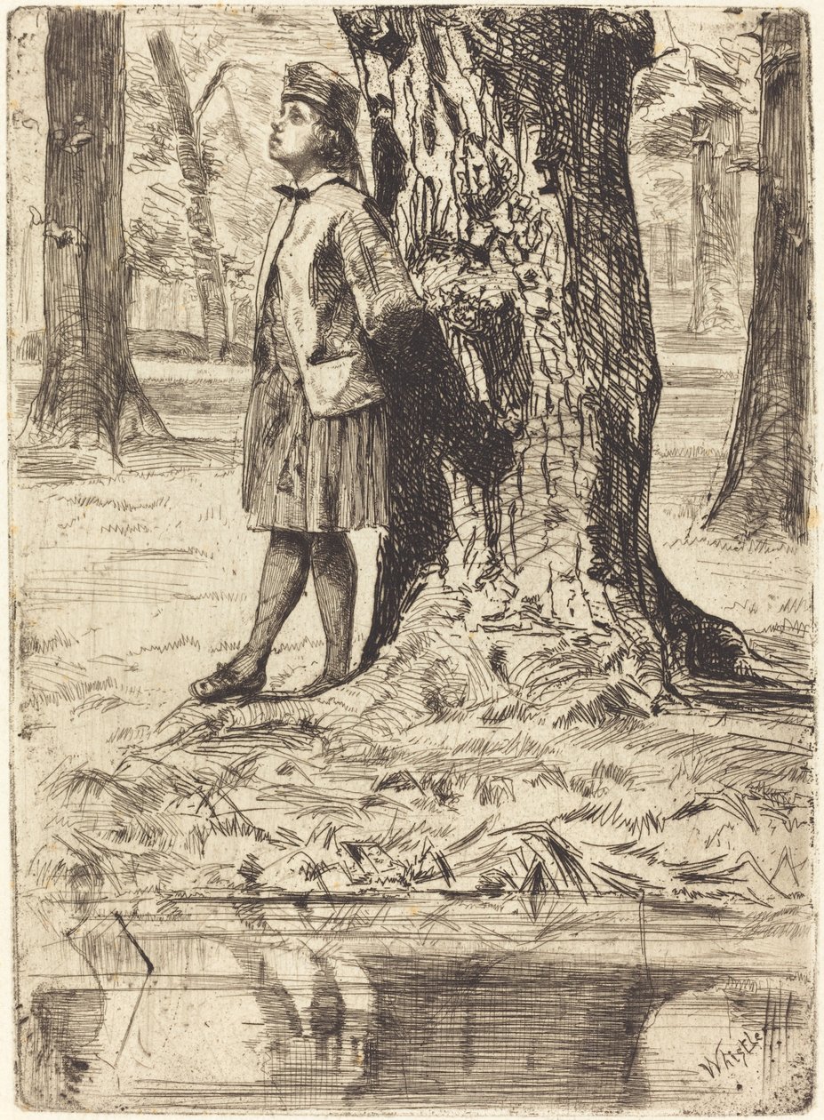 Seymour Standing under a Tree by James Abbott McNeill Whistler