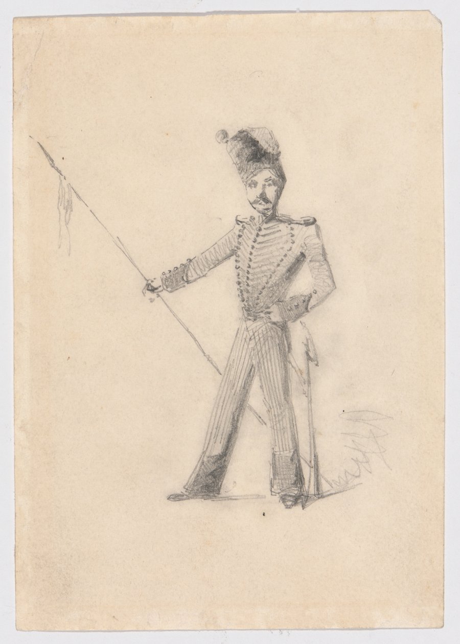 Soldier with Lance by James Abbott McNeill Whistler