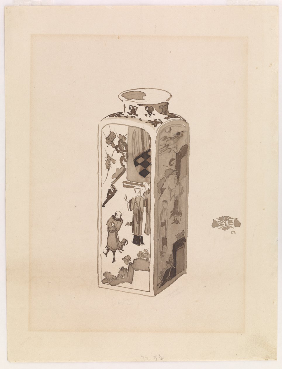 Square Canister with Expanding Neck by James Abbott McNeill Whistler