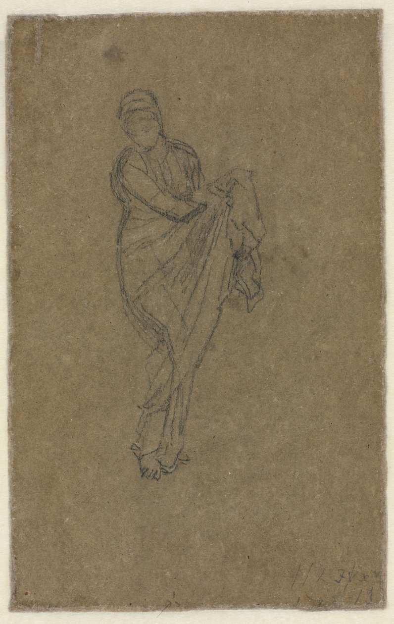 Standing Woman Holding Up Her Dress (verso) by James McNeill Whistler
