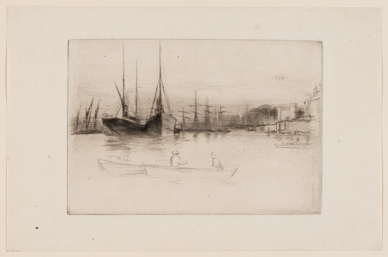 Steamboats off the Tower by James Abbott McNeill Whistler