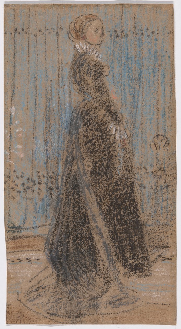 Study for "Arrangement in Black, No. 2: Portrait of Mrs. Louis Huth" (front); Study for "Symphony in Flesh Color and Pink: Portrait of Mrs. Frances Leyland" (back) by James McNeill Whistler