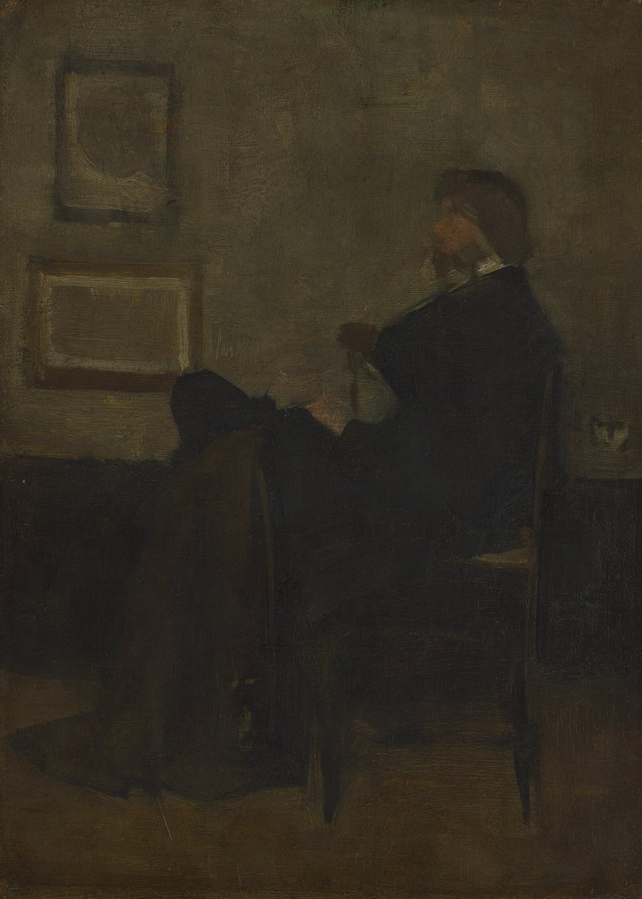 Study for "Arrangement in Grey and Black, No. 2: Portrait of Thomas Carlyle" by James McNeill Whistler