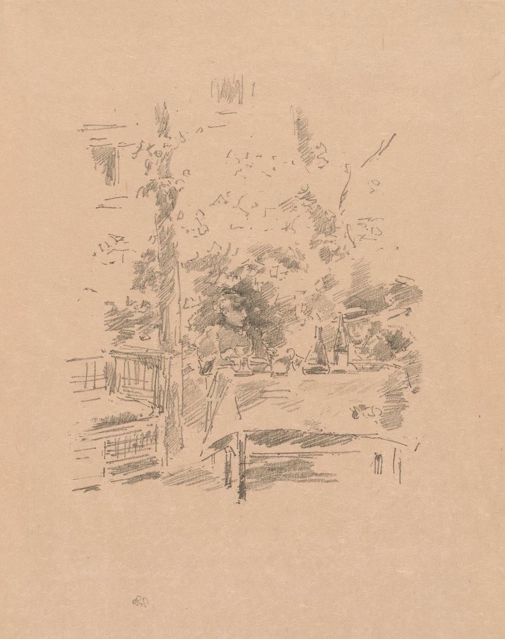 Tête-à-tête in the Garden by James McNeill Whistler