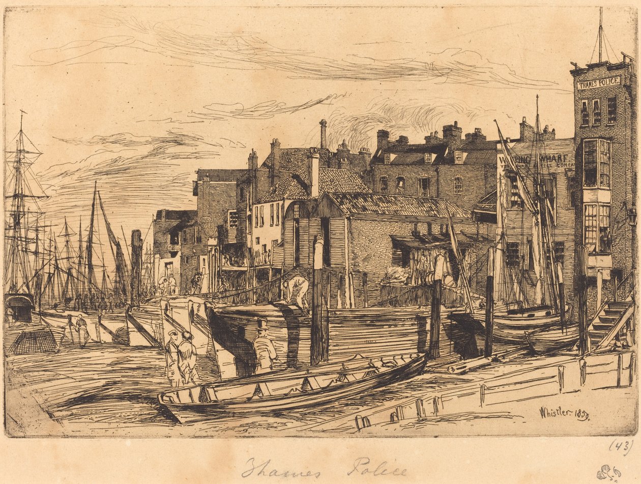 Thames Police by James Abbott McNeill Whistler