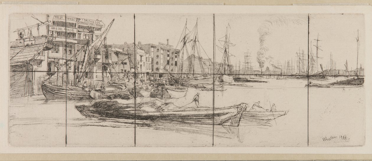 Thames Warehouses by James Abbott McNeill Whistler