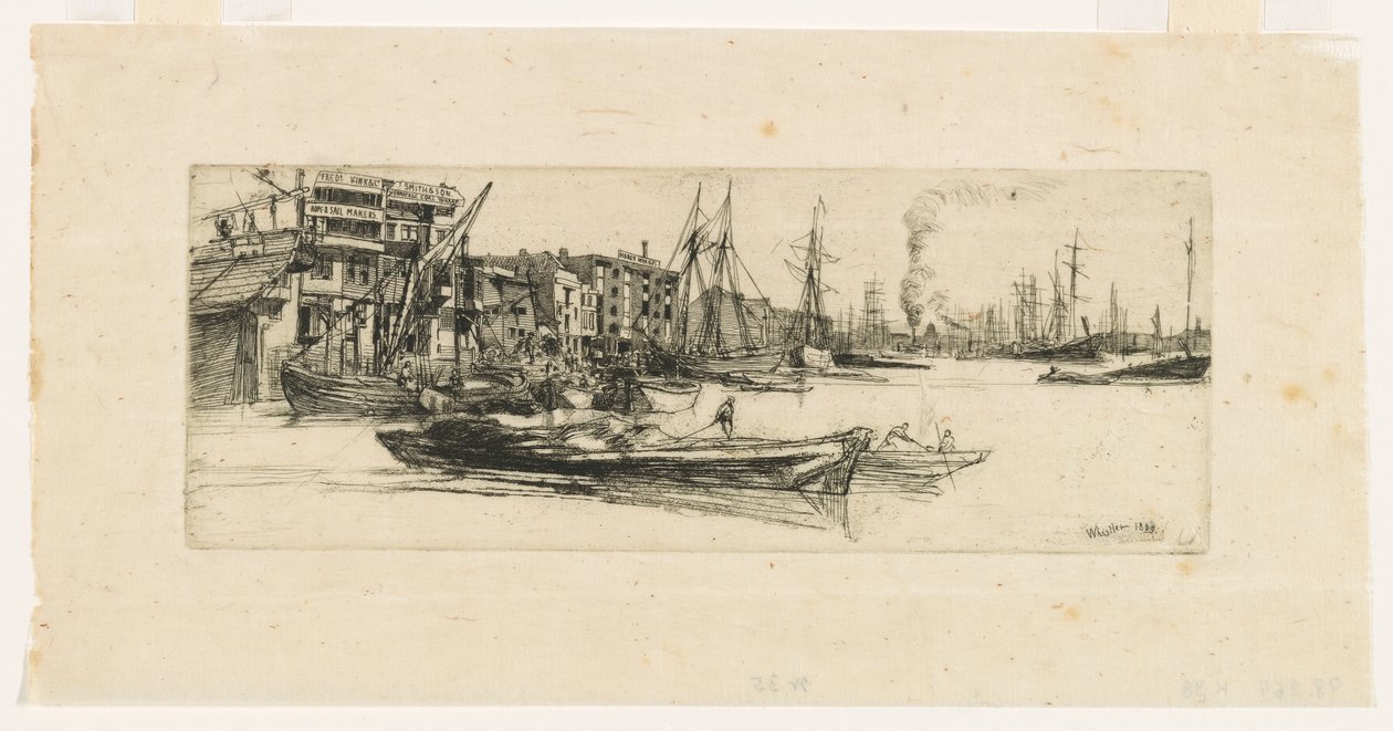 Thames Warehouses by James Abbott McNeill Whistler