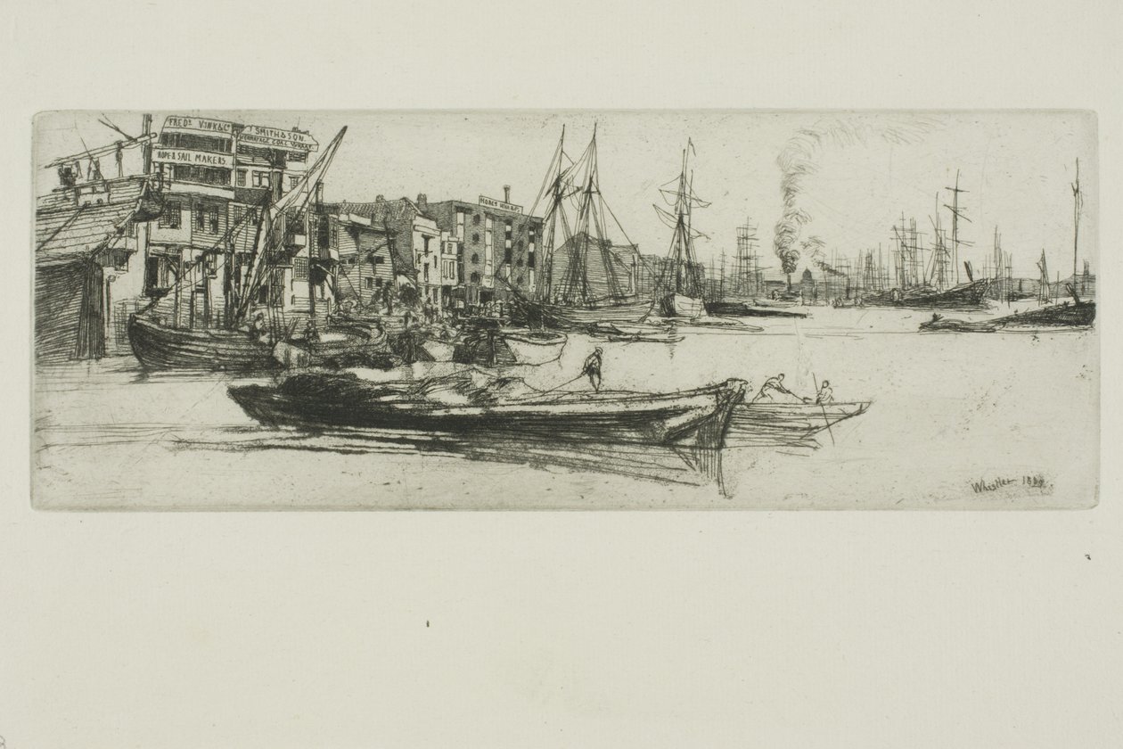 Thames Warehouses by James Abbott McNeill Whistler