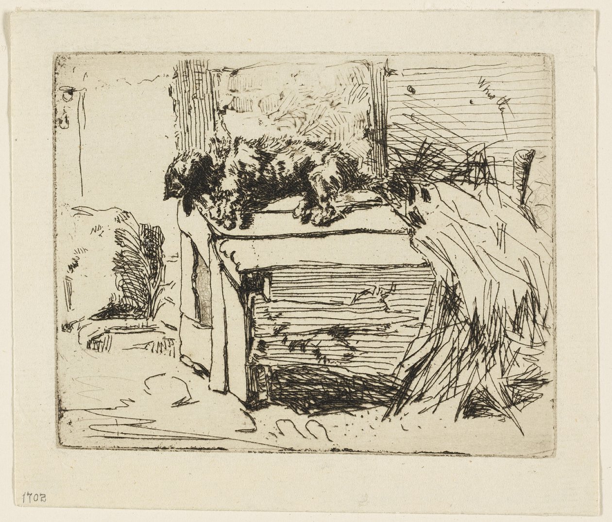 The Dog on the Kennel by James Abbott McNeill Whistler