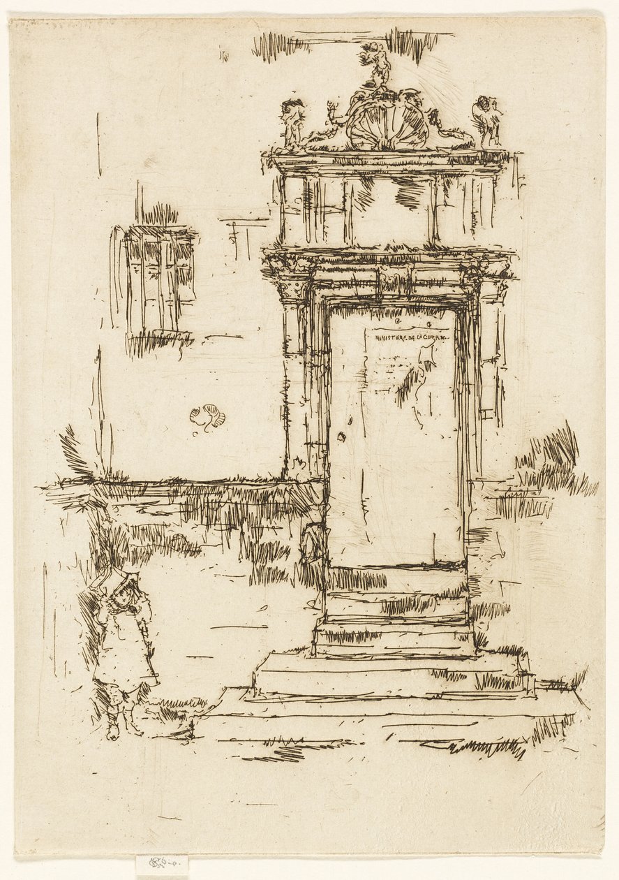 The Door of the Chapel, Montrésor by James Abbott McNeill Whistler