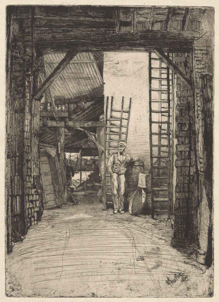 The Lime-Burner, from the Thames Set (A Series of Sixteen Etchings of Scenes on the Thames and Other Subjects) by James McNeill Whistler