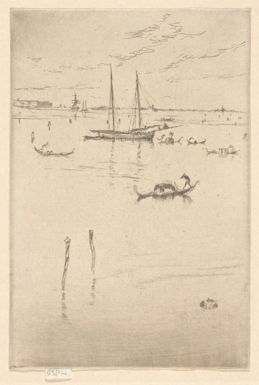 The Little Lagoon, from the First Venice Set (Venice, A Series of Twelve Etchings) by James McNeill Whistler