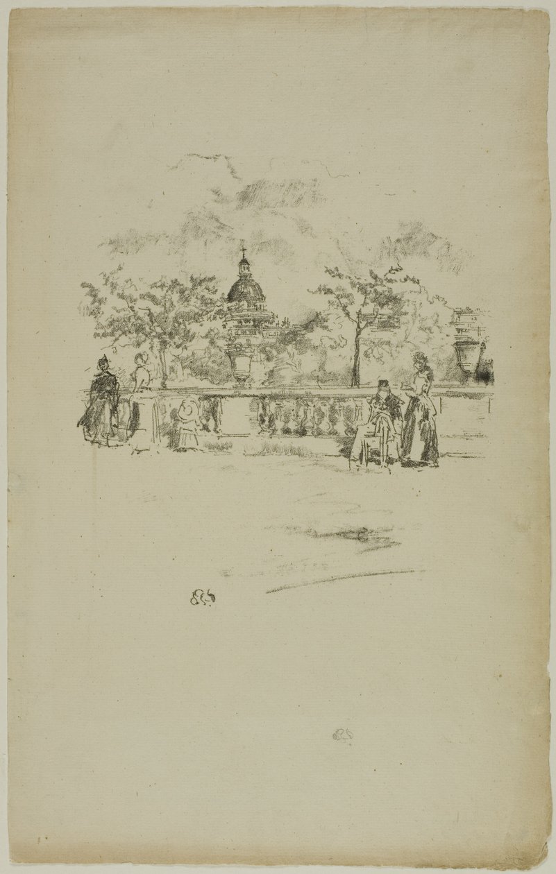 The Pantheon, from the Terrace of the Luxembourg Gardens by James McNeill Whistler